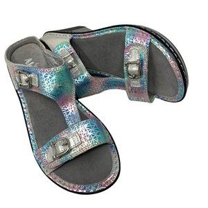 ALEGRIA Lara Pretty Baby Leather Wedge‎ Sandals  **NWOB